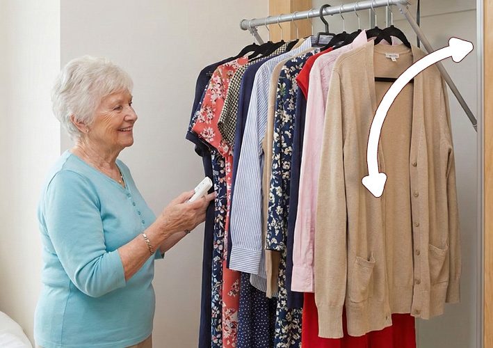 Garderobenlift, ein pfiffiger Alltagshelfer für Senioren
