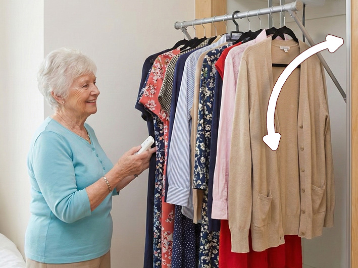 Garderobenlift, ein pfiffiger Alltagshelfer für Senioren