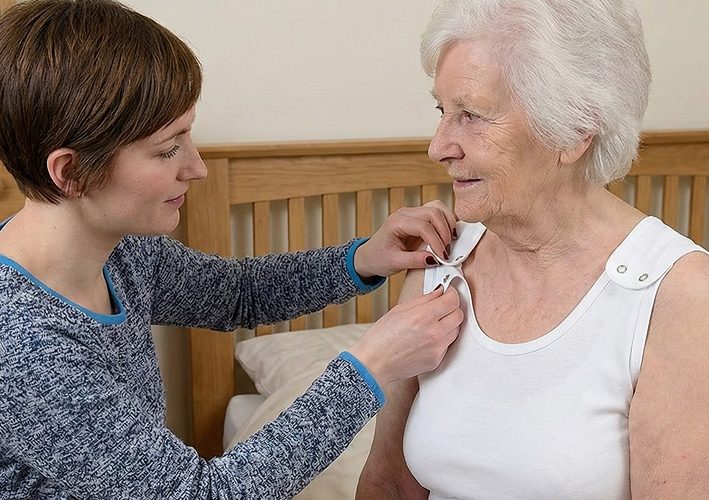 Adaptive Bekleidung erleichtert das An- und Ausziehen bei Pflegebedarf