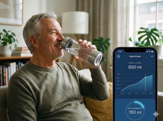 Monitoring der Trinkmenge bei Senioren: smarte Trinkgefäße
