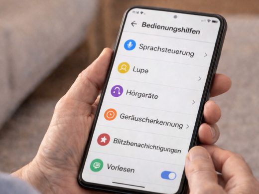 Bedienhilfen Smartphone Schrift vergrößern