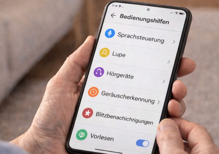 Bedienhilfen Smartphone Schrift vergrößern