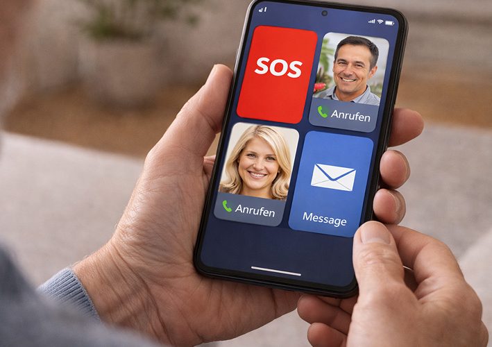 Lauchner Smartphone Handy mit großen Kacheln