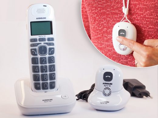 Seniorentelefon Großtasten-Telfon mit Notruf-Anhänger