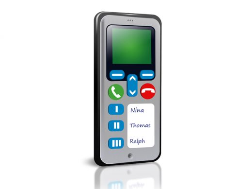 Einfach-Handy ohne Ziffernfeld und Tasten